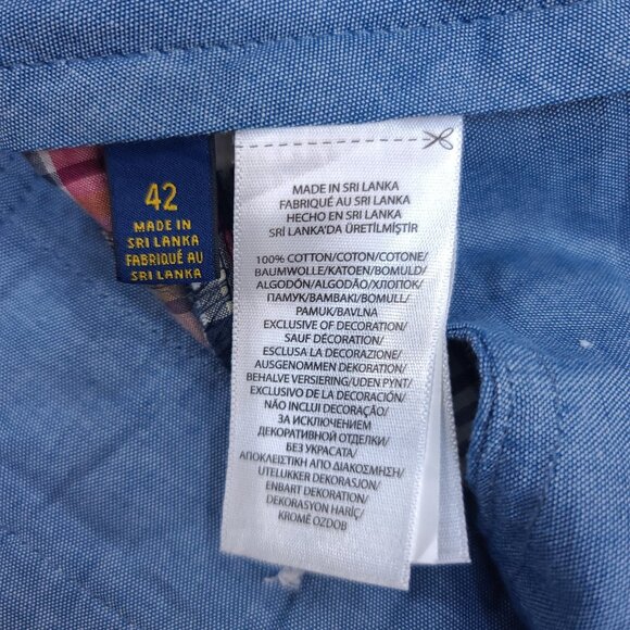 Polo Ralph Lauren Shorts Mens 42 Indian Madras Patchwork Classic Fit Bermuda - Picture 7 of 7